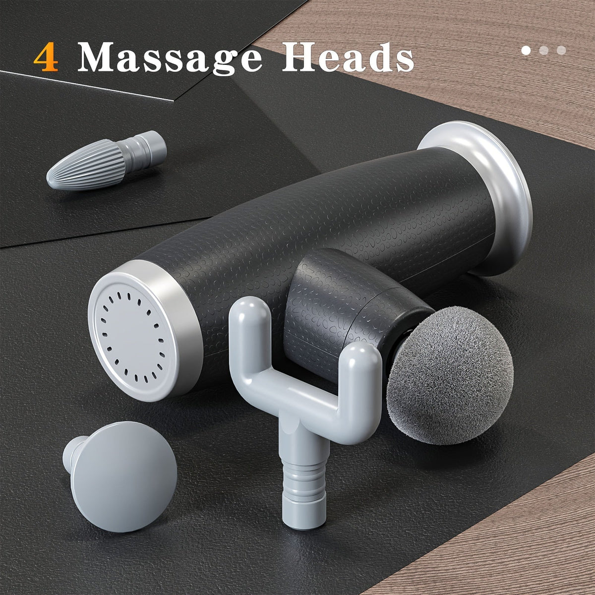 Electric Mini Massage Gun – Portable Deep Tissue Massager for Back and Neck(Black)