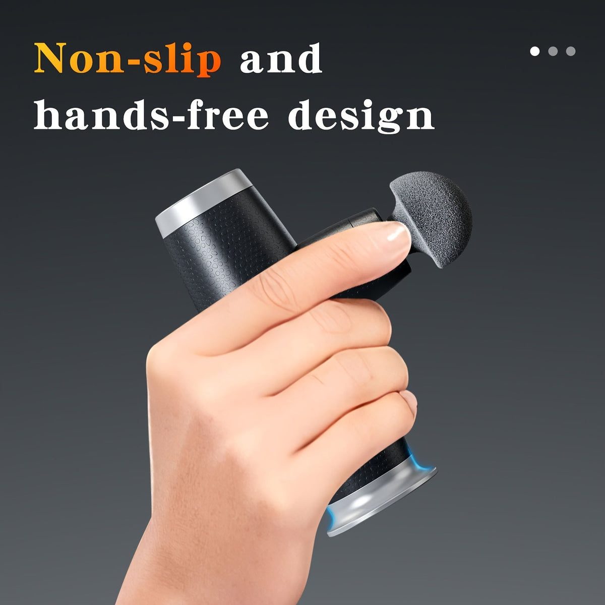 Electric Mini Massage Gun – Portable Deep Tissue Massager for Back and Neck(Black)