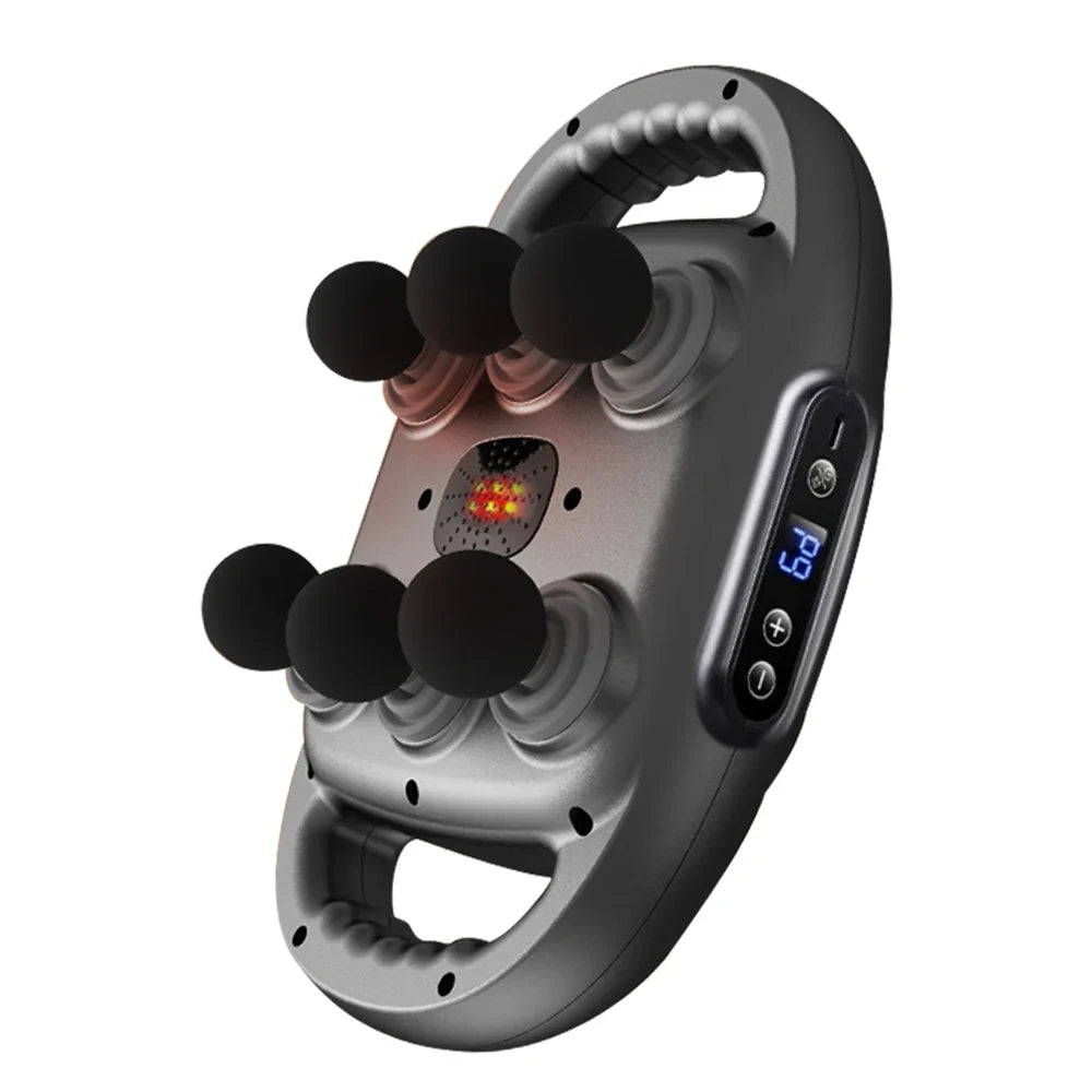 NNEOBA 6-Head Fascia Massage Gun High-Frequency Tissue Muscle Massager Black