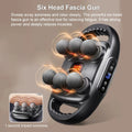 NNEOBA 6-Head Fascia Massage Gun High-Frequency Tissue Muscle Massager Black