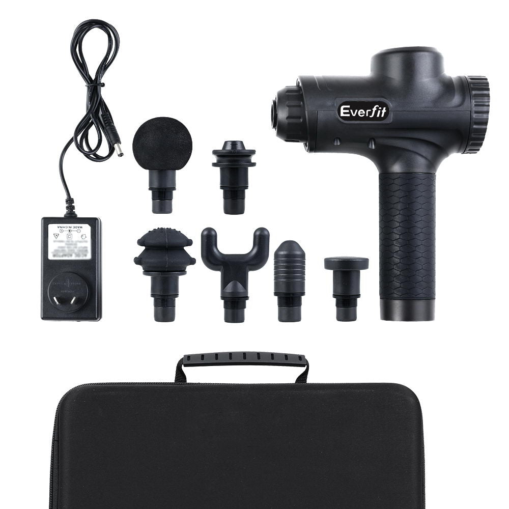 NNEDSZ Massage Gun Electric Massager Vibration 6 Heads Muscle Therapy Percussion Tissue