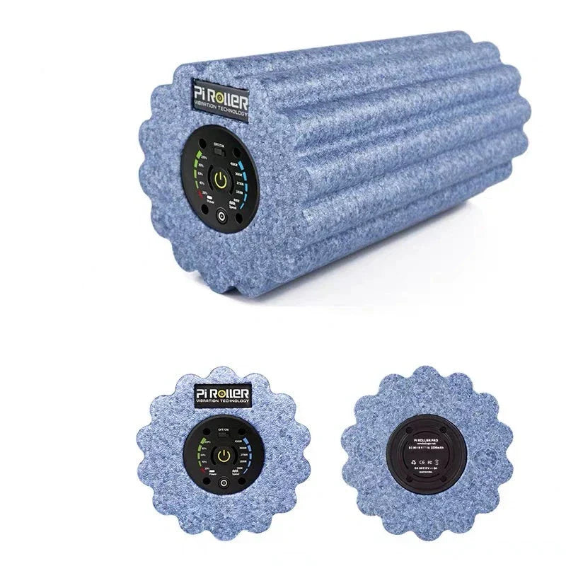 Electric Foam Roller for Muscle Relaxation – Blue Wave Design
