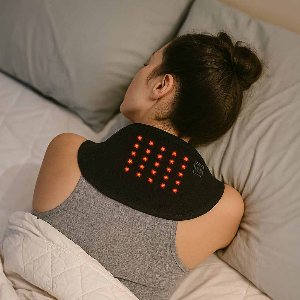 Red Light Therapy Neck Wrap & 3-Speed Massage Gun