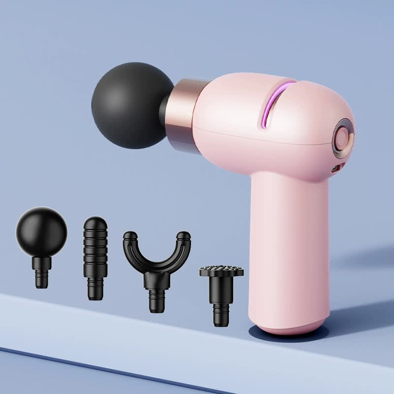 NNEDSZ LC-005-Pink Portable Mini Massage Gun - Quiet Muscle Massager with 6 Speeds